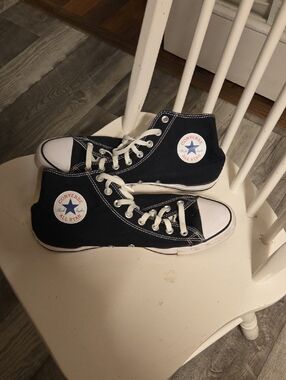 Converse Black High Top Sneakers with White Accents